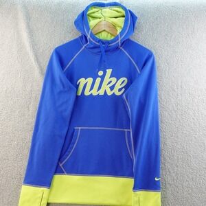 Nike Pullover Hoodie Mens M Blue Green Sweatshirt Running Athletic Activewear